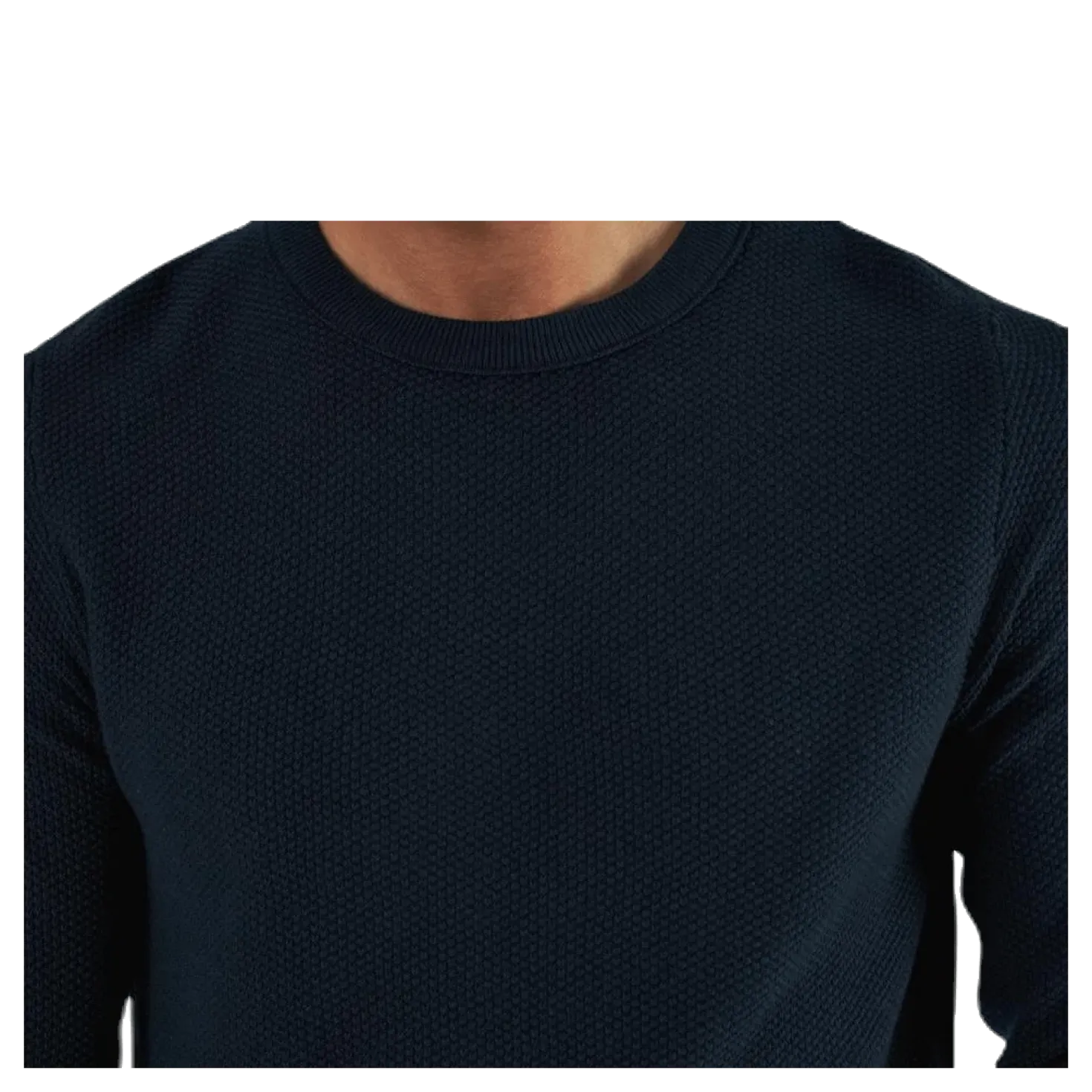 Aaron Knit Crew Neck Blue
