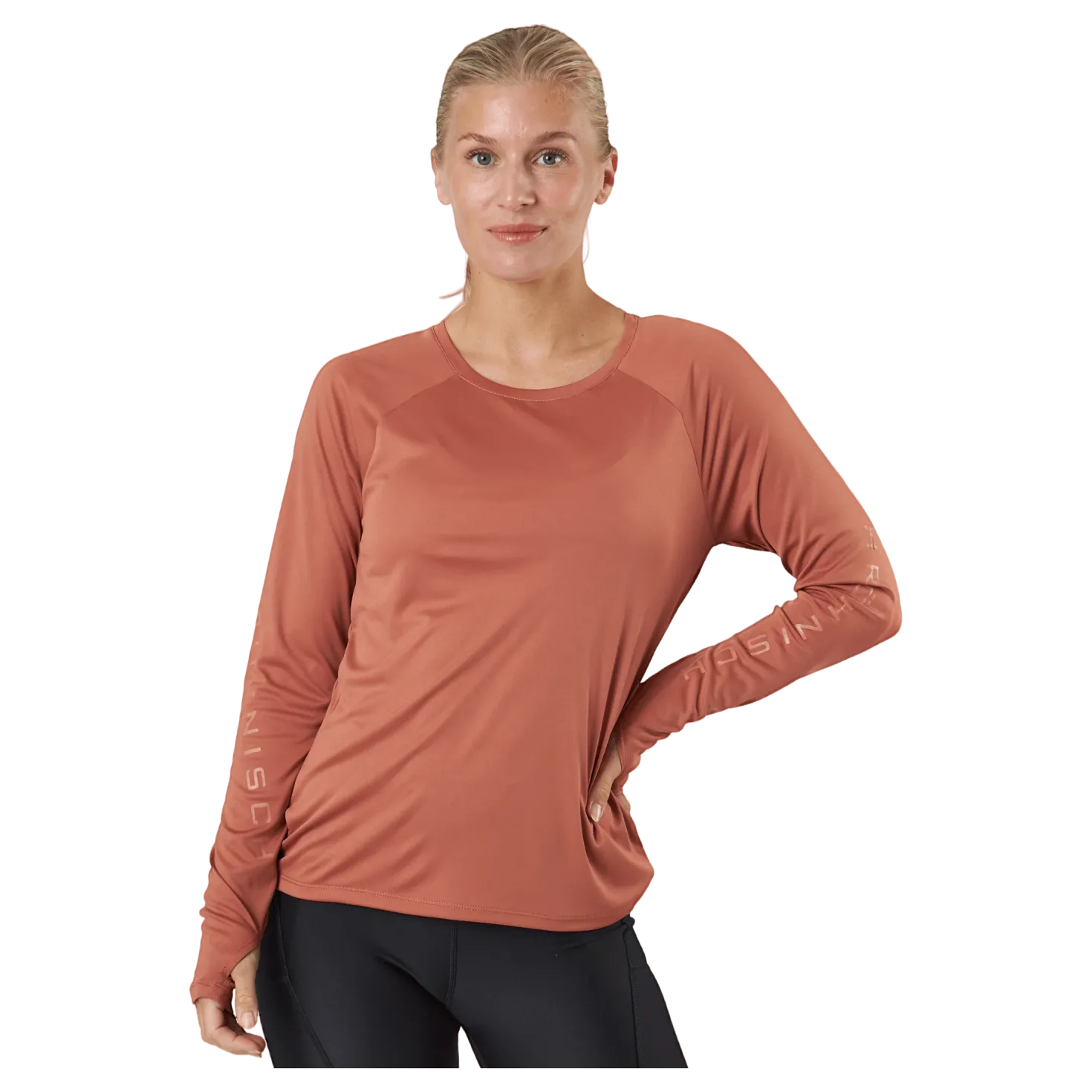 Active Logo Long Sleeve Copper Brown