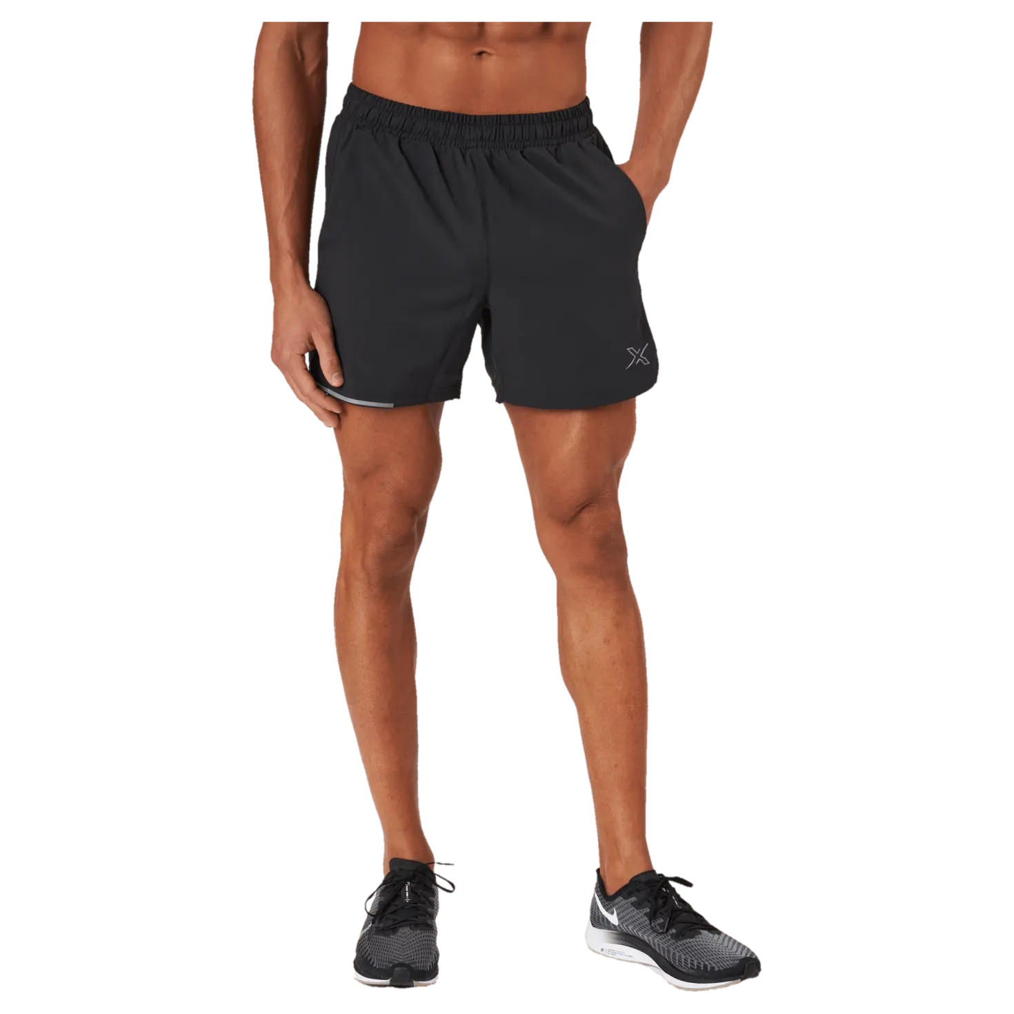 Aero 5 Inch Shorts Black/silver Reflective