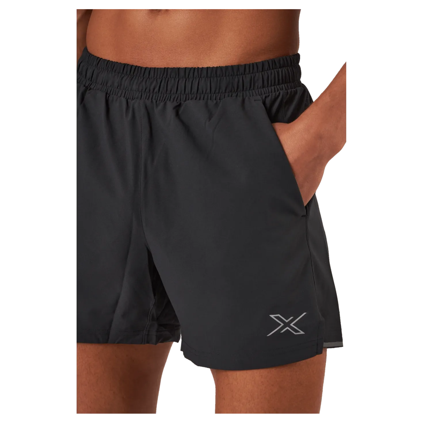 Aero 5 Inch Shorts Black/silver Reflective