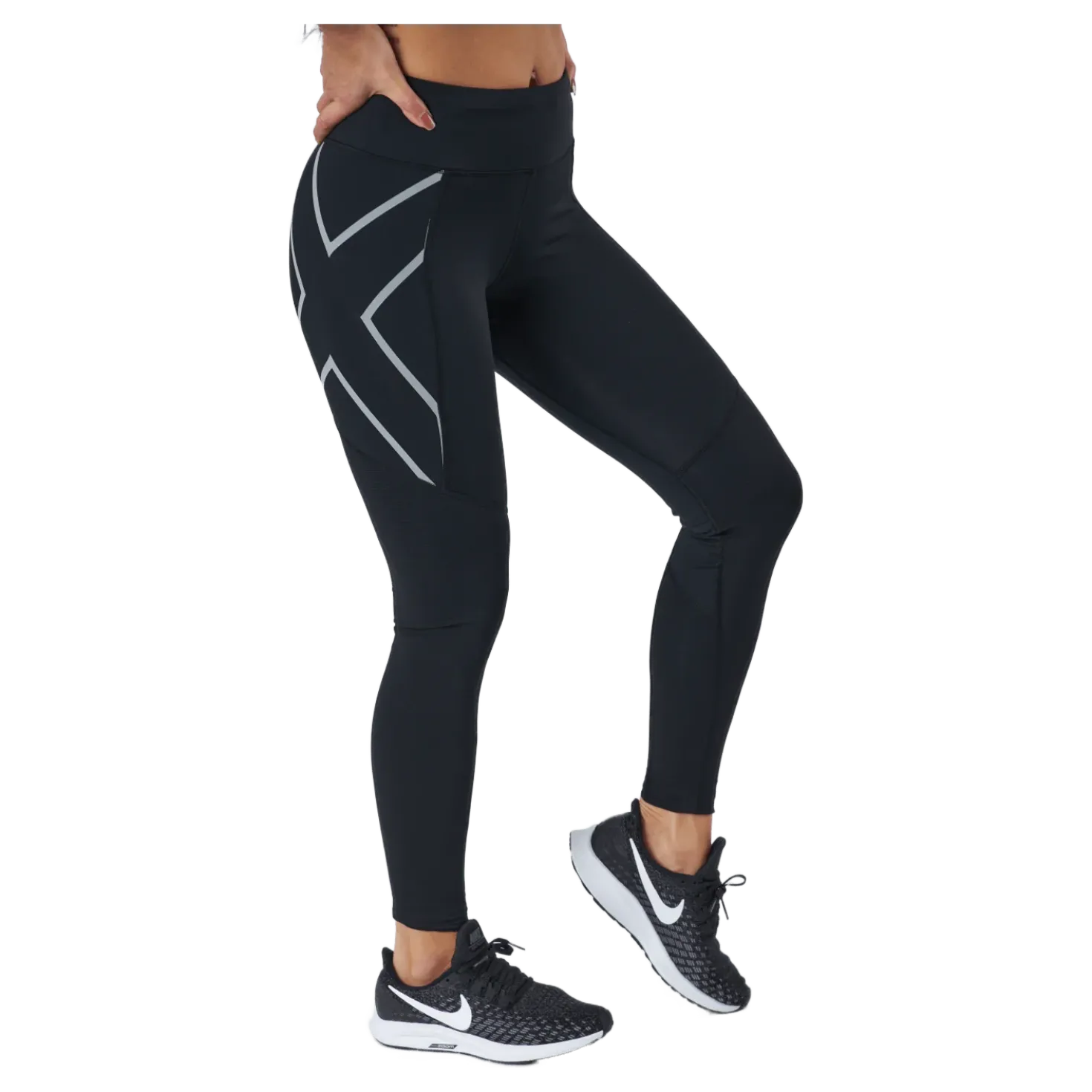 Aero Vent Mid-rise Compressio Black/silver Reflective