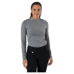 Agnes Ls Mock Neck Granite