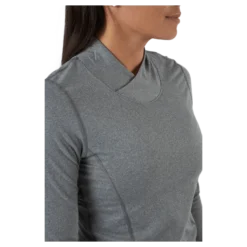 Agnes Ls Mock Neck Granite