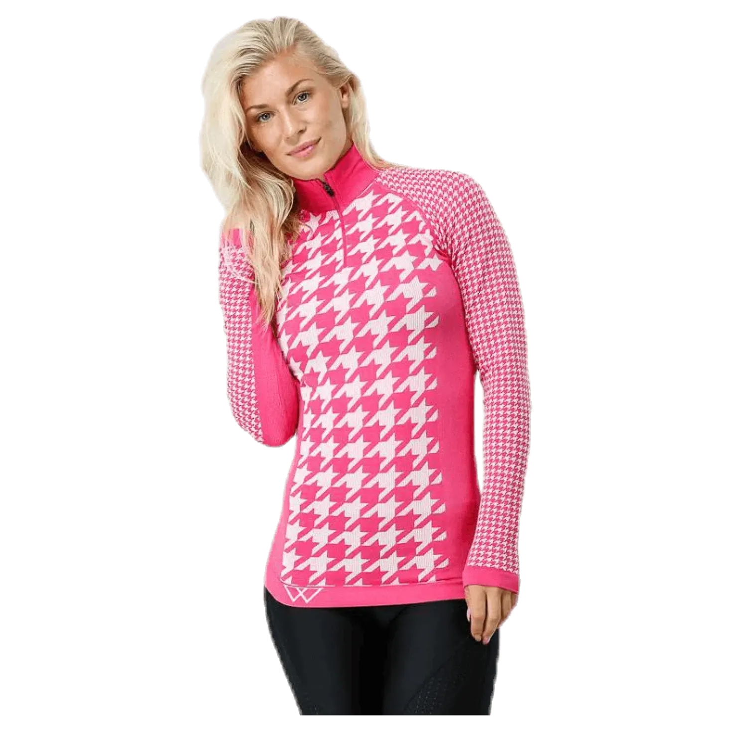 Agnes Zip Pink/White