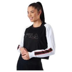 Ahuva Cropped Longsleeve Shirt Pink/Black