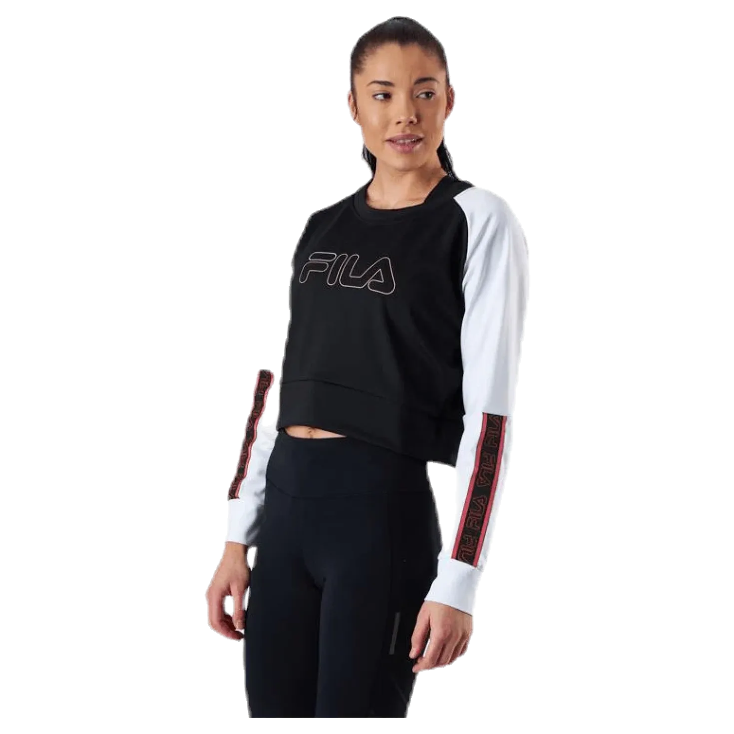 Ahuva Cropped Longsleeve Shirt Pink/Black