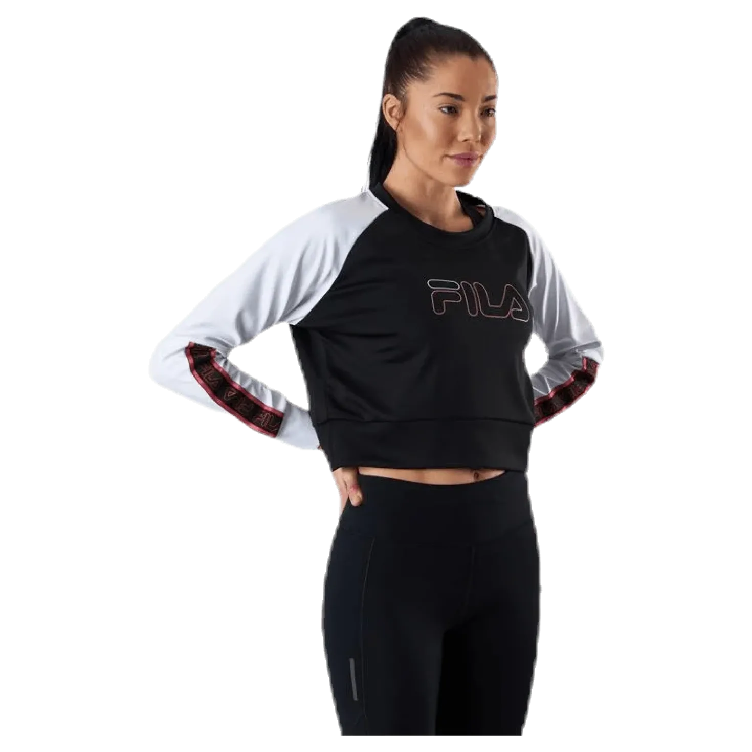 Ahuva Cropped Longsleeve Shirt Pink/Black