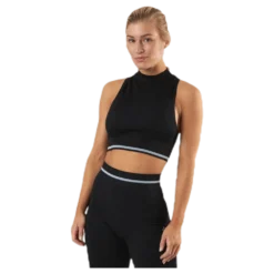 Aila Circular Sports Top Black