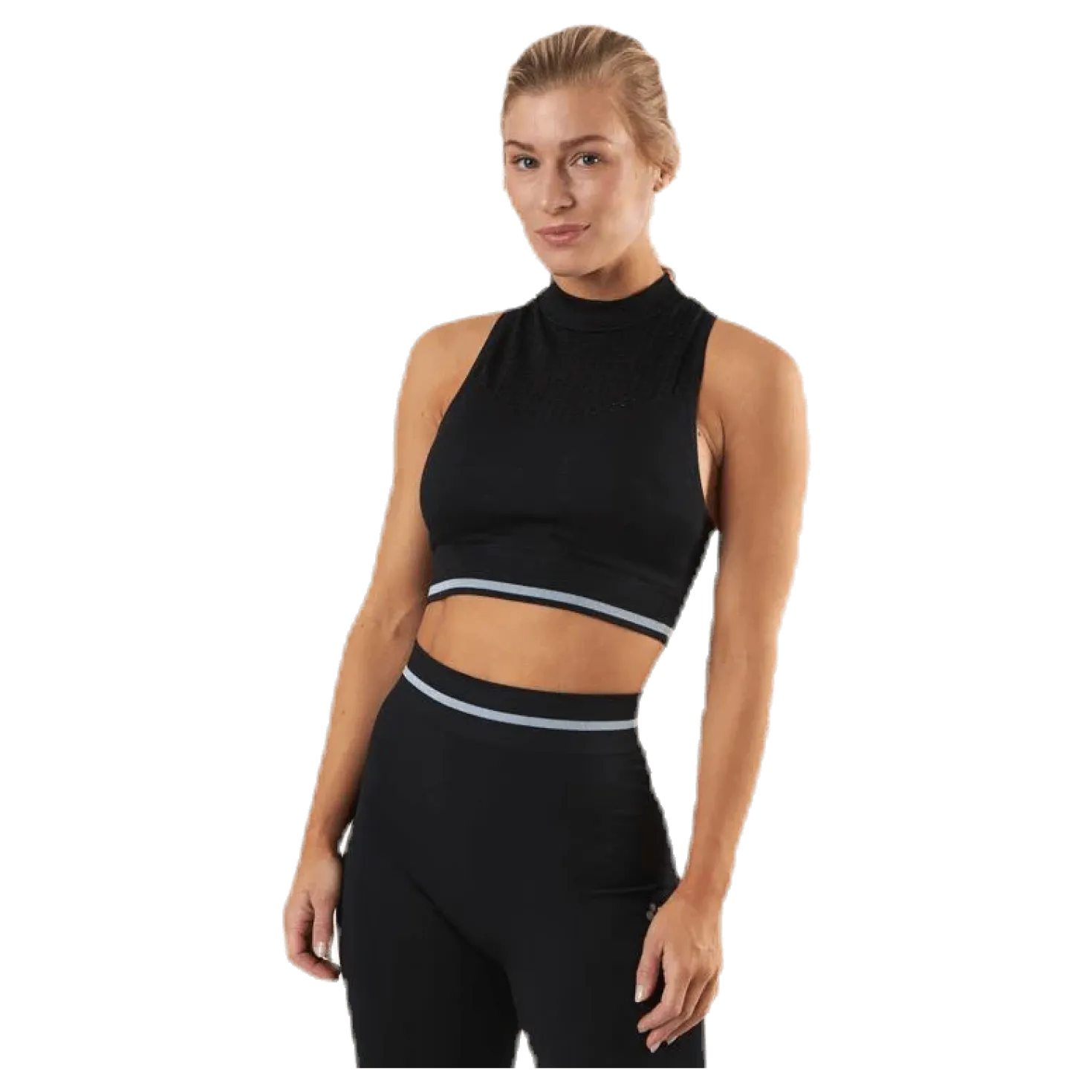 Aila Circular Sports Top Black