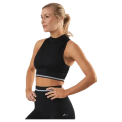 Aila Circular Sports Top Black