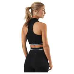 Aila Circular Sports Top Black