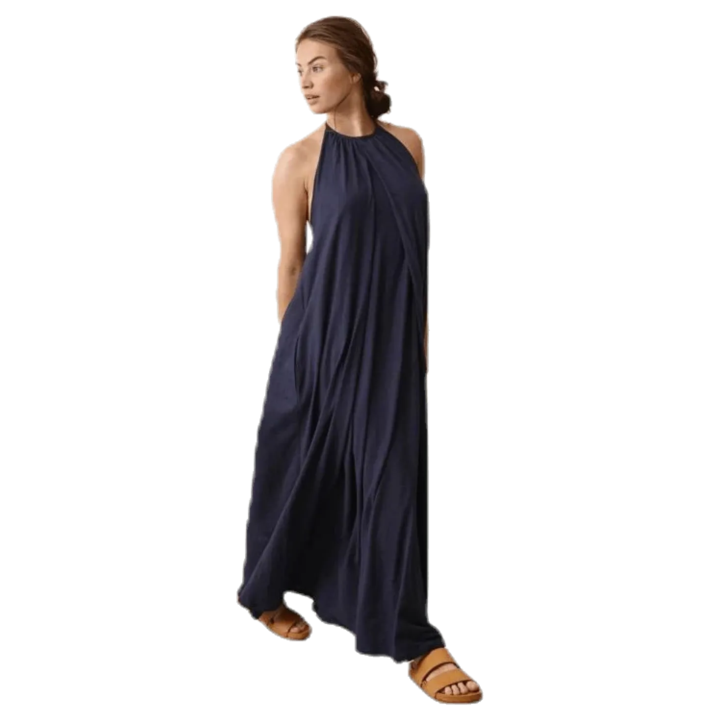 Air Halterneck Dress Blue