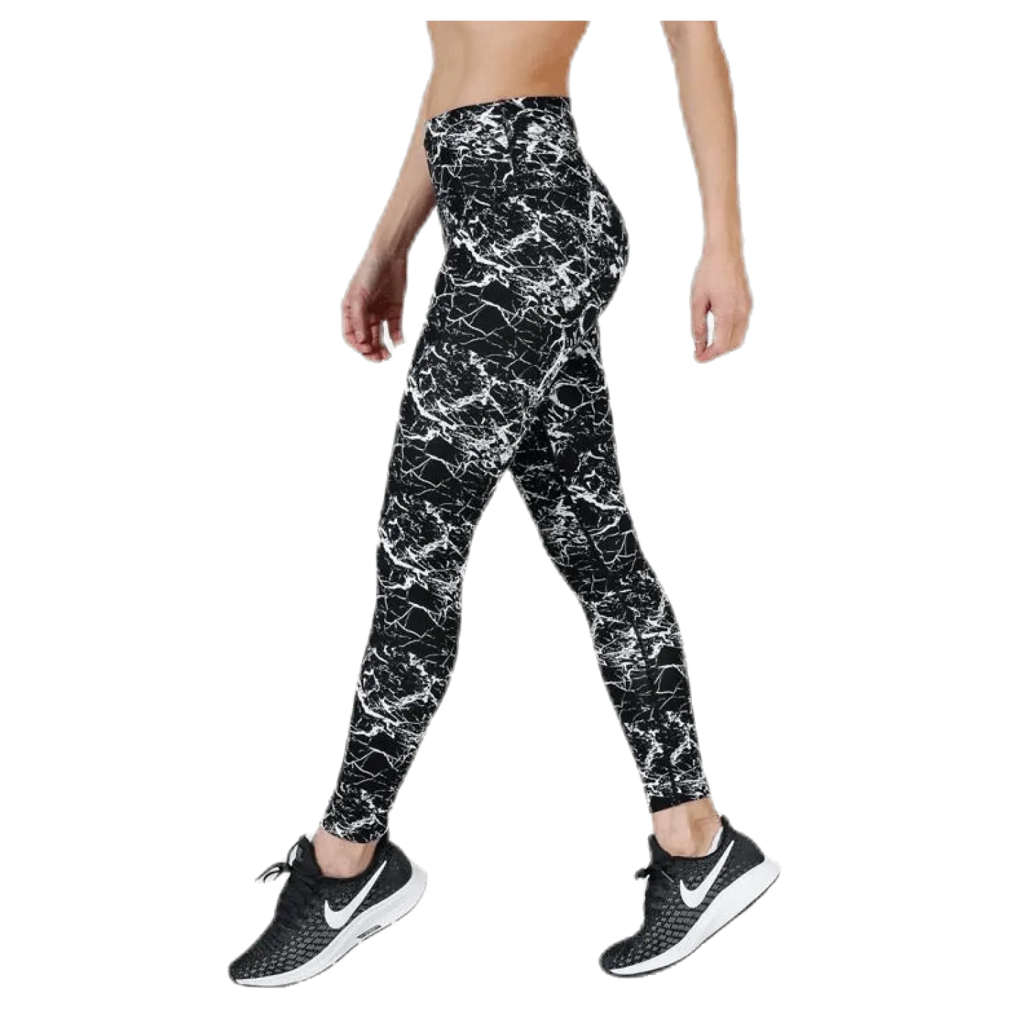 Alec Printed Tights White/Black