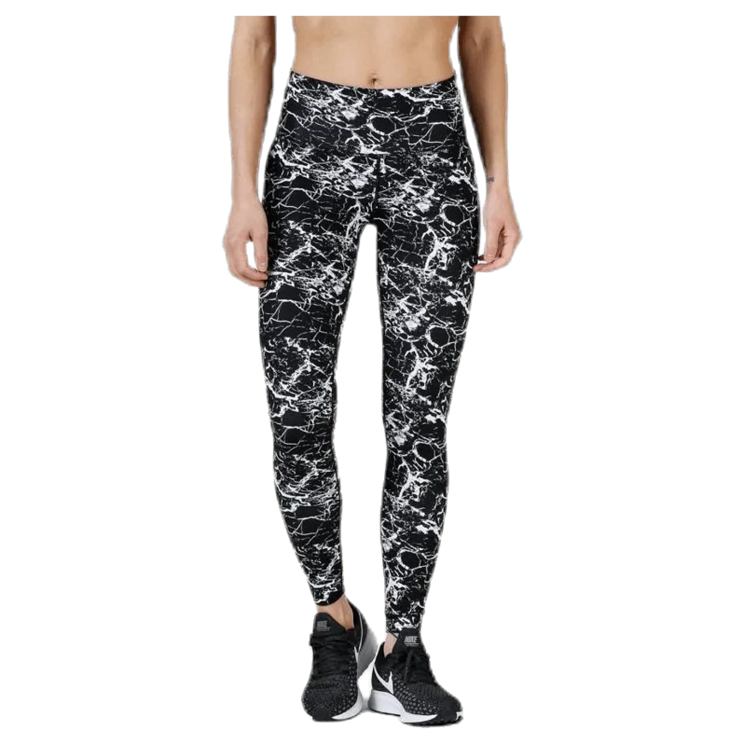 Alec Printed Tights White/Black