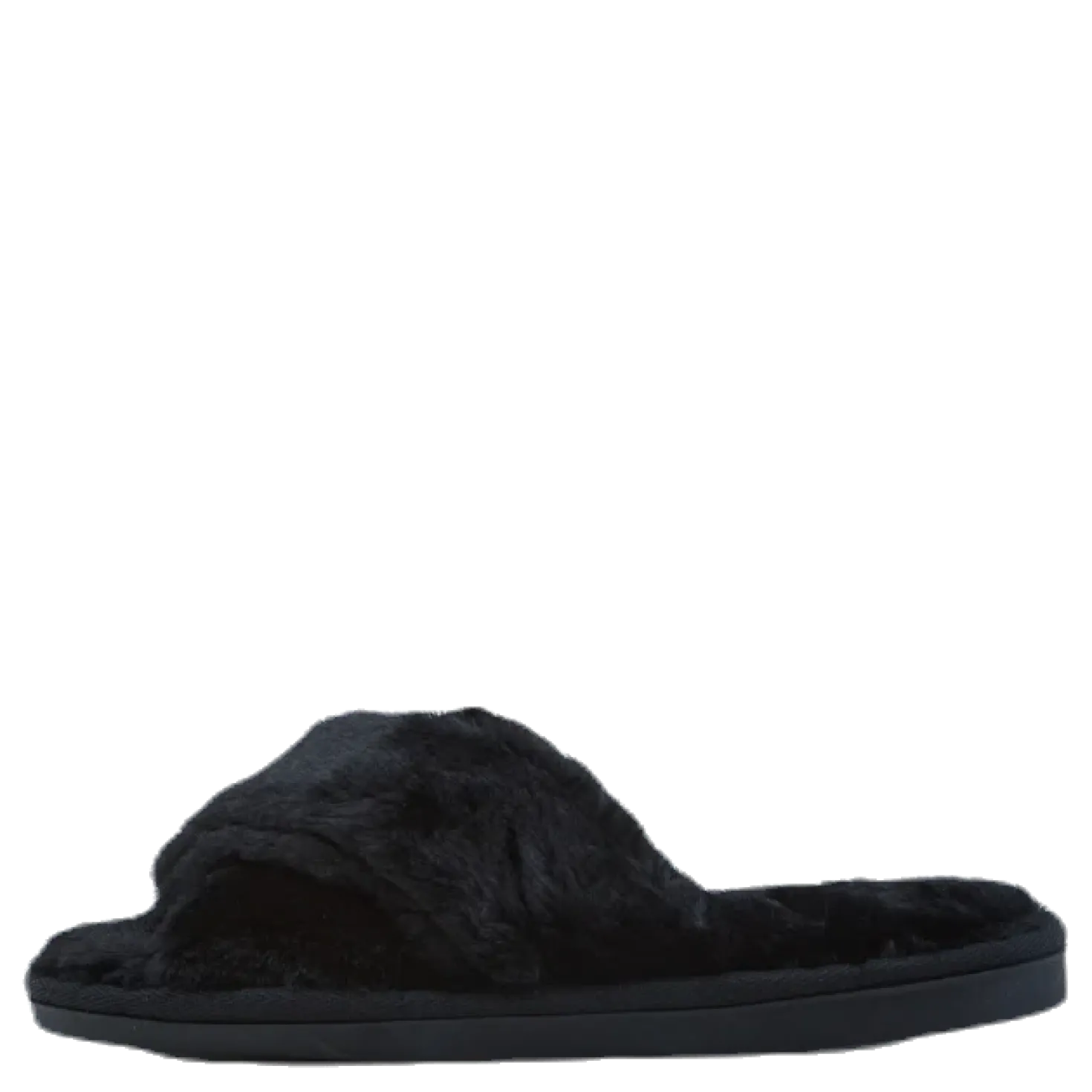 Alie Fluffy Slippers Black