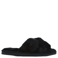 Alie Fluffy Slippers Black