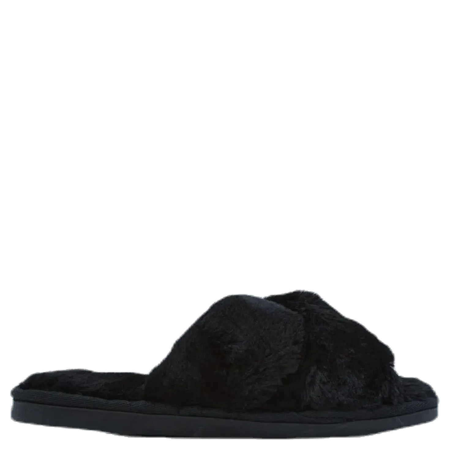 Alie Fluffy Slippers Black
