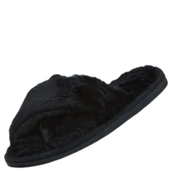 Alie Fluffy Slippers Black