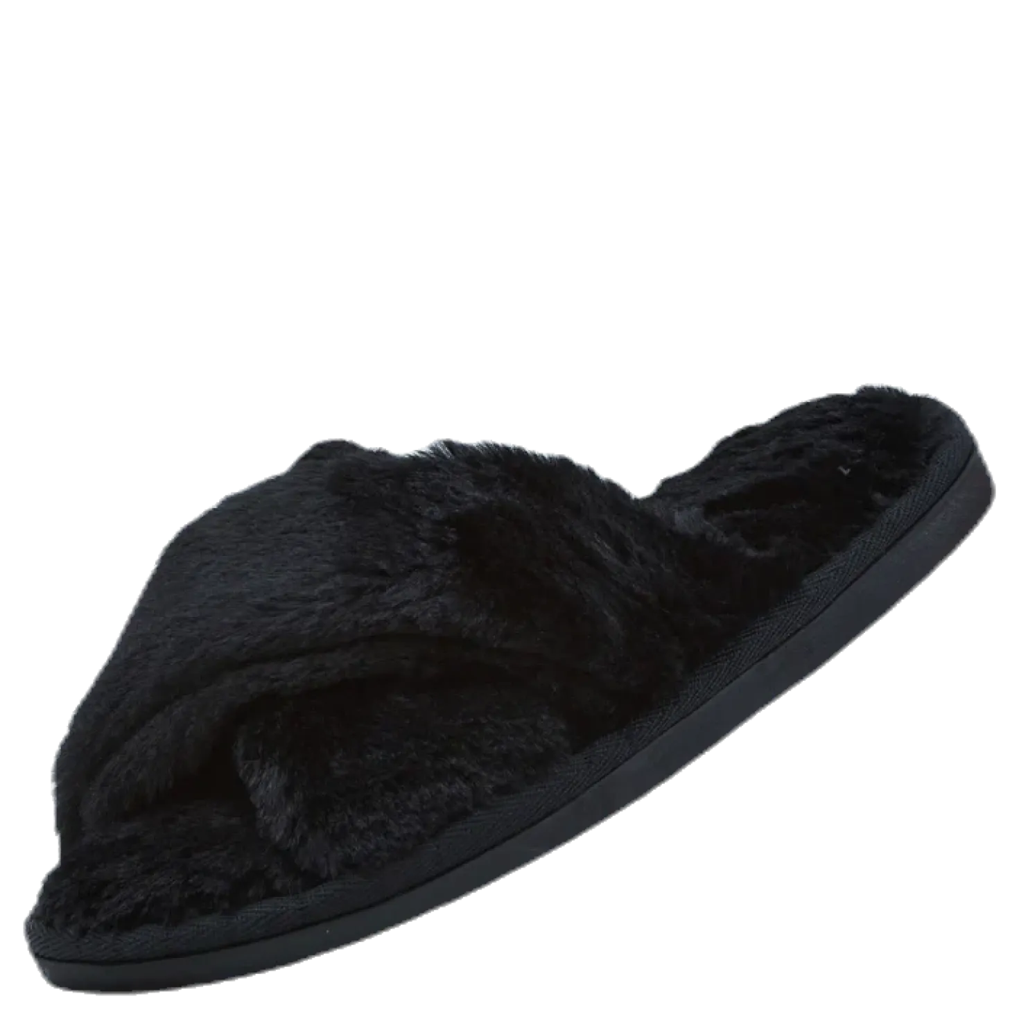 Alie Fluffy Slippers Black