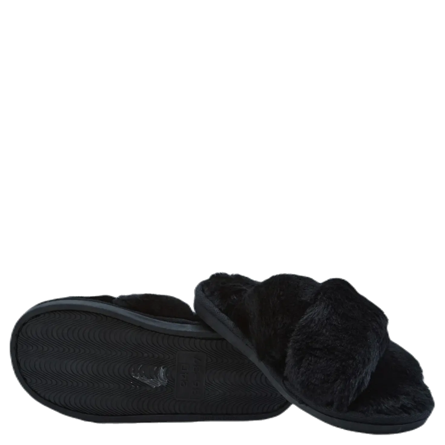 Alie Fluffy Slippers Black