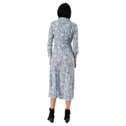 Alma Poly L/S Shirt Dress Aop Blue