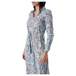 Alma Poly L/S Shirt Dress Aop Blue