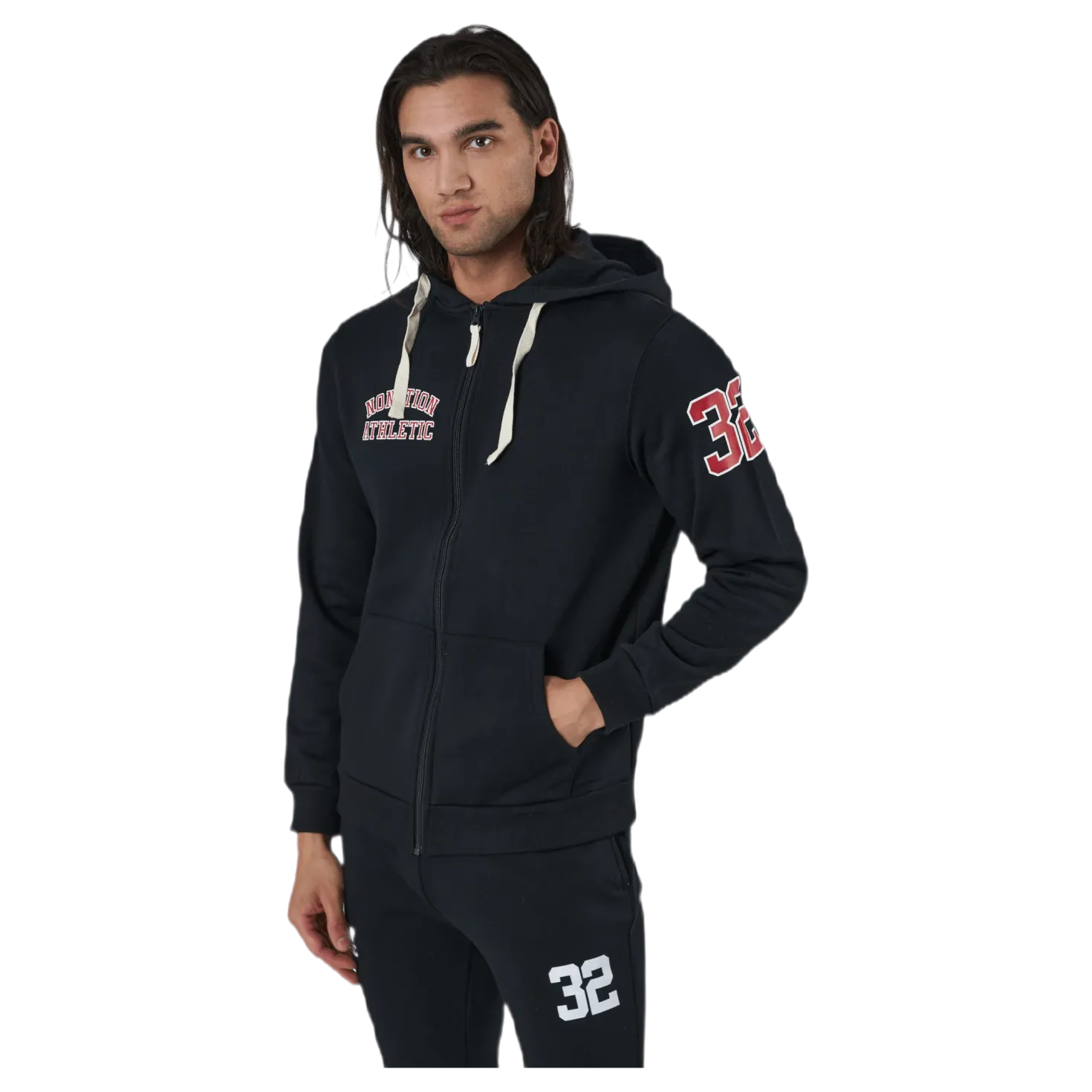 Alpha Full Zip Hood Black