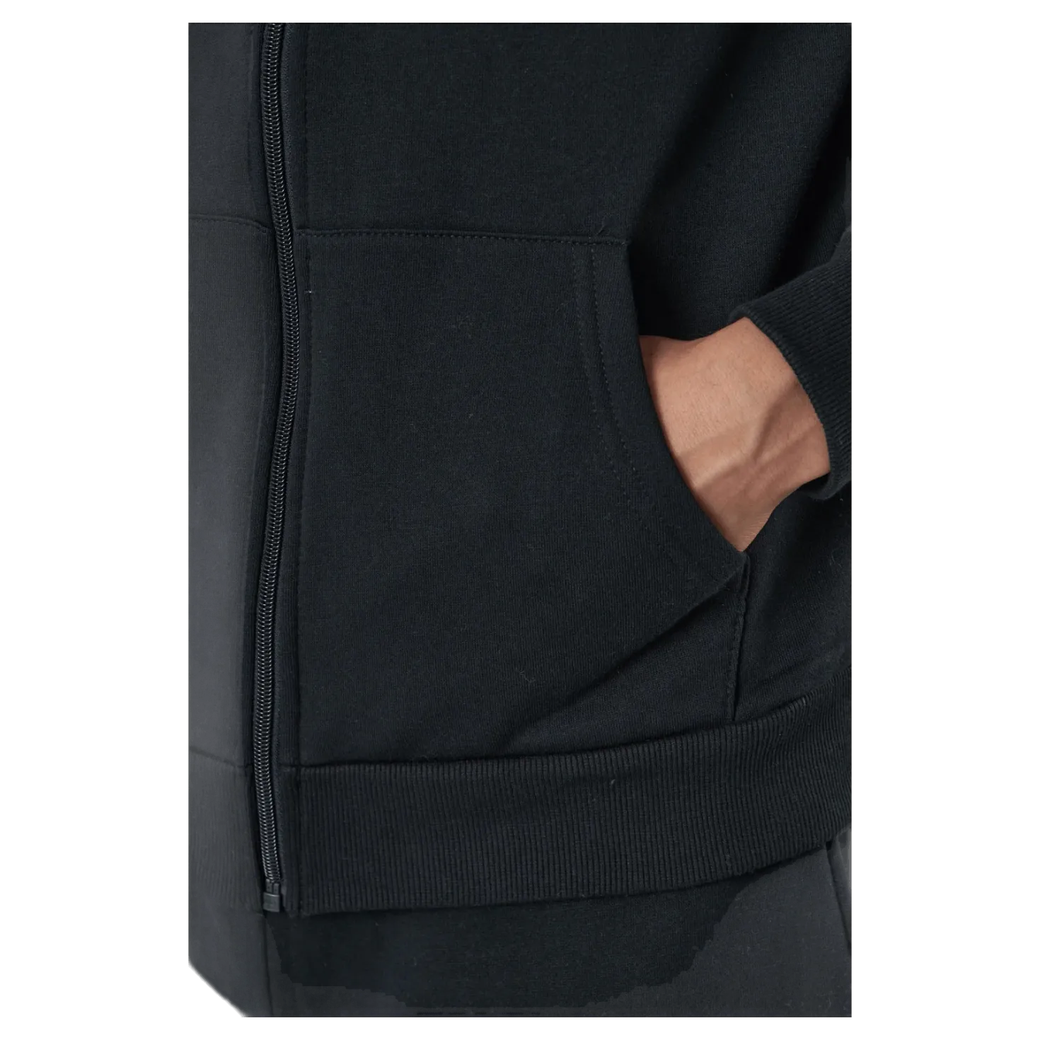 Alpha Full Zip Hood Black