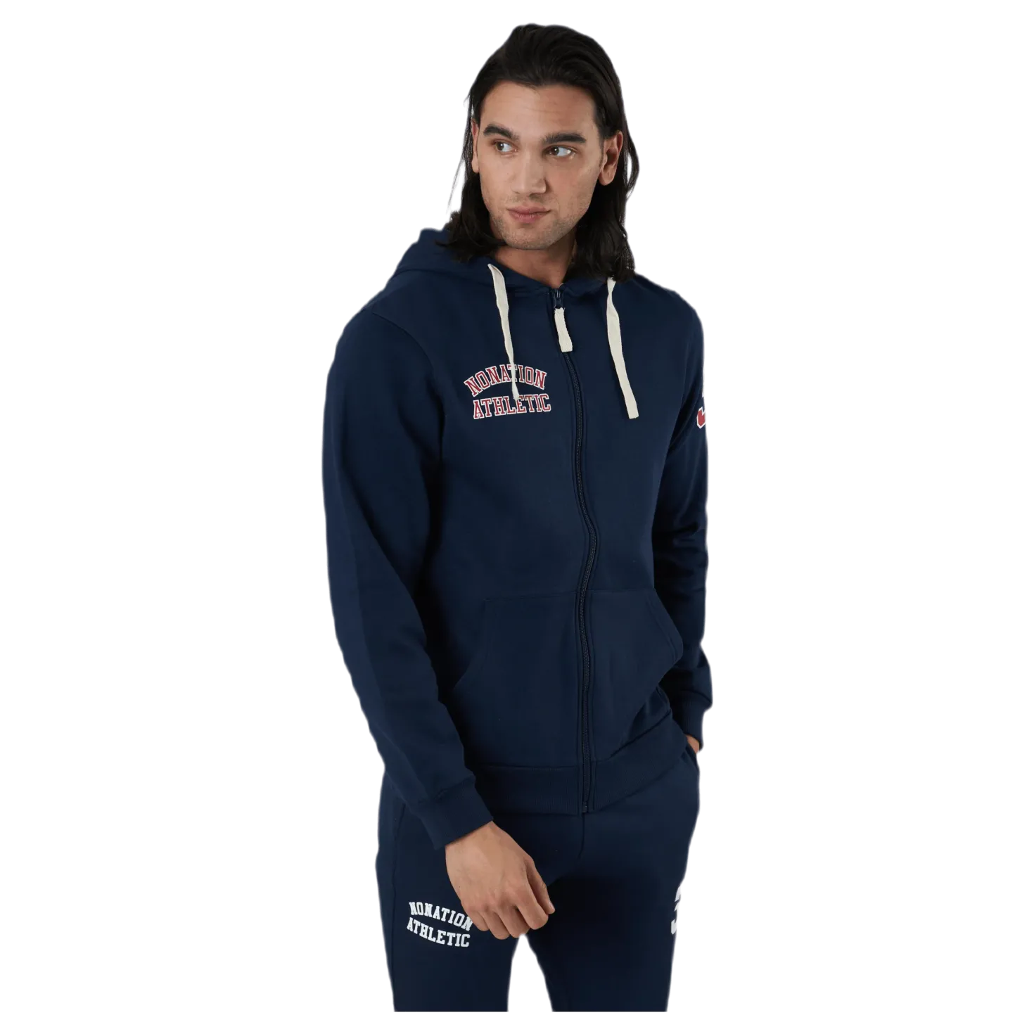 Alpha Full Zip Hood Blue