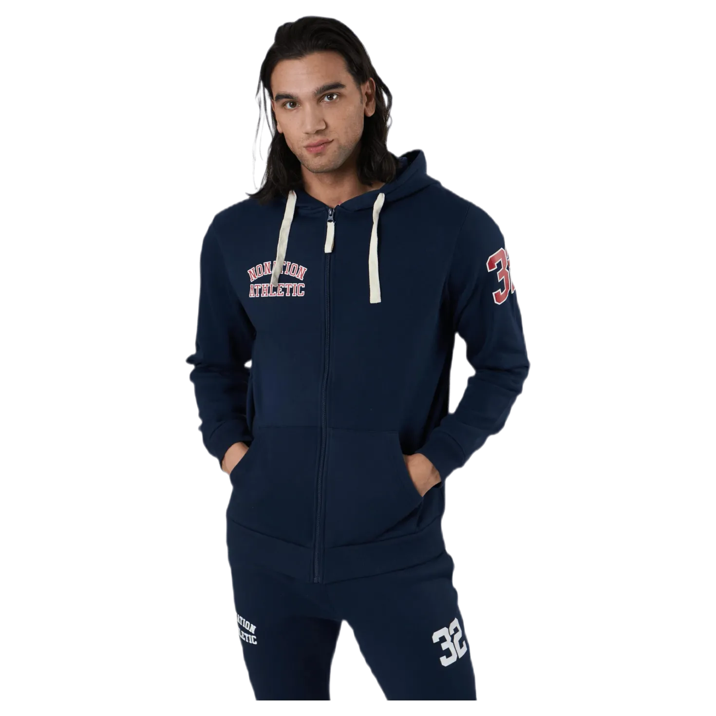 Alpha Full Zip Hood Blue