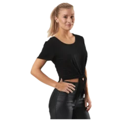 Arli S/S Knot Top Black