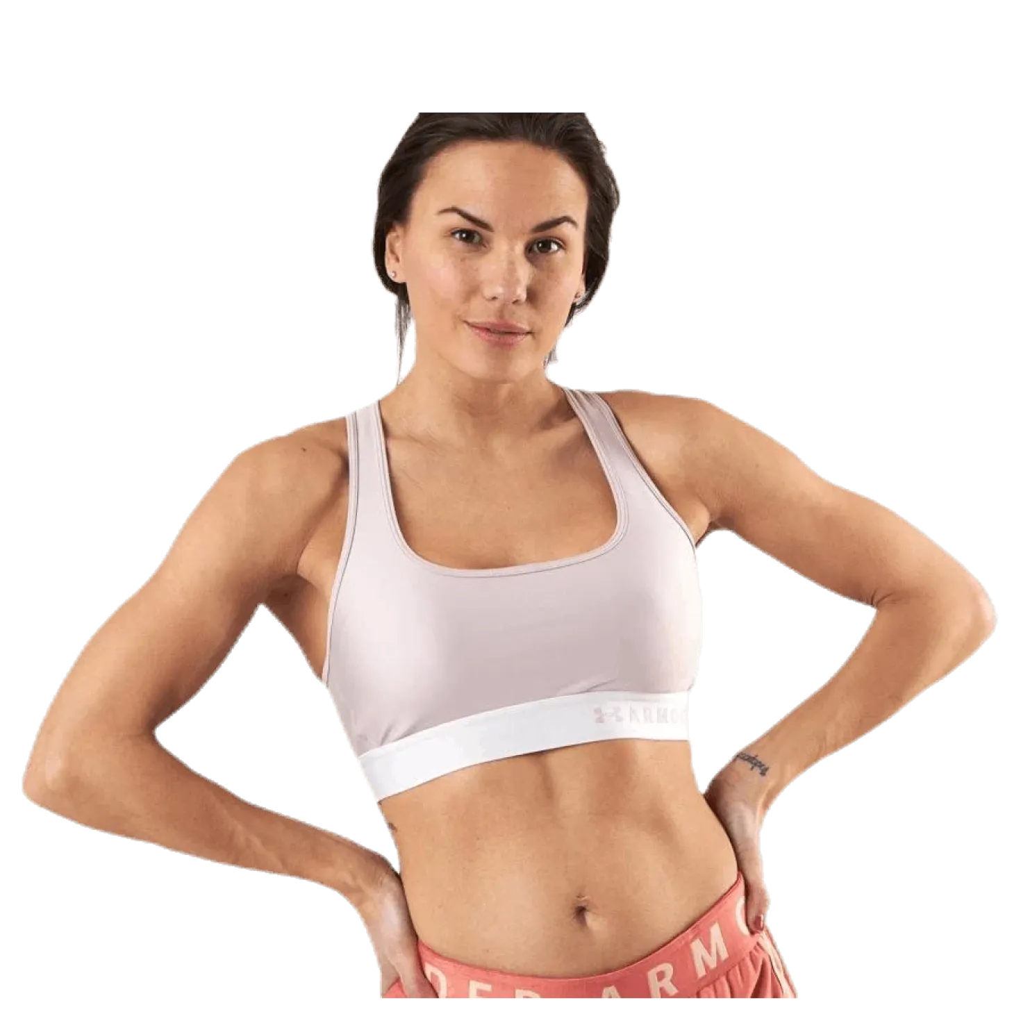Armour Mid Crossback Bra Pink