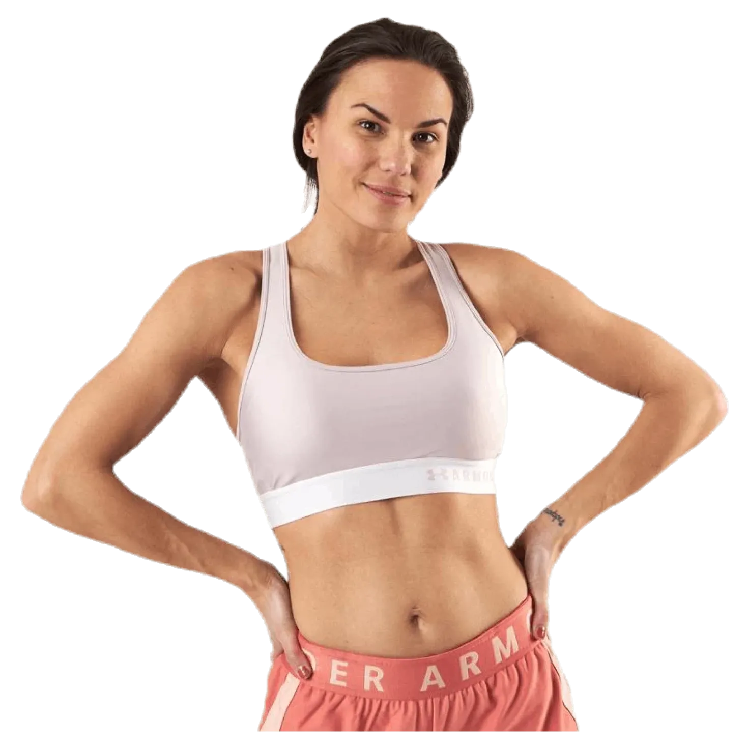 Armour Mid Crossback Bra Pink