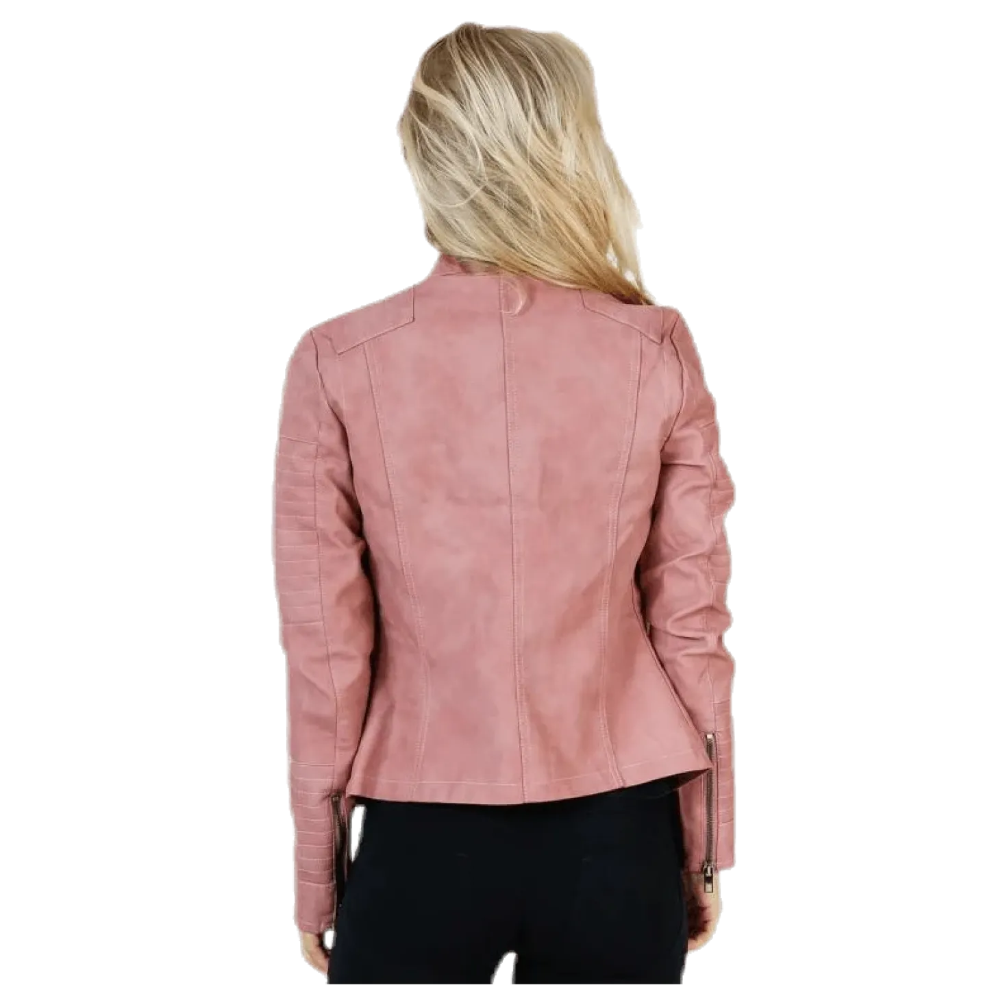 Ava Faux Leather Biker Otw Pink