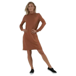 Bamala T-Neck Ls Dress Beige