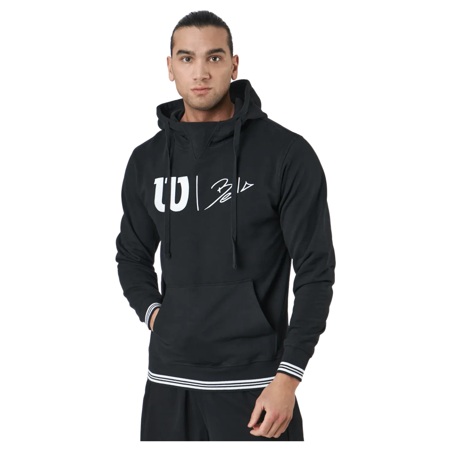 Bela Po Hoody-slimfit Black/white