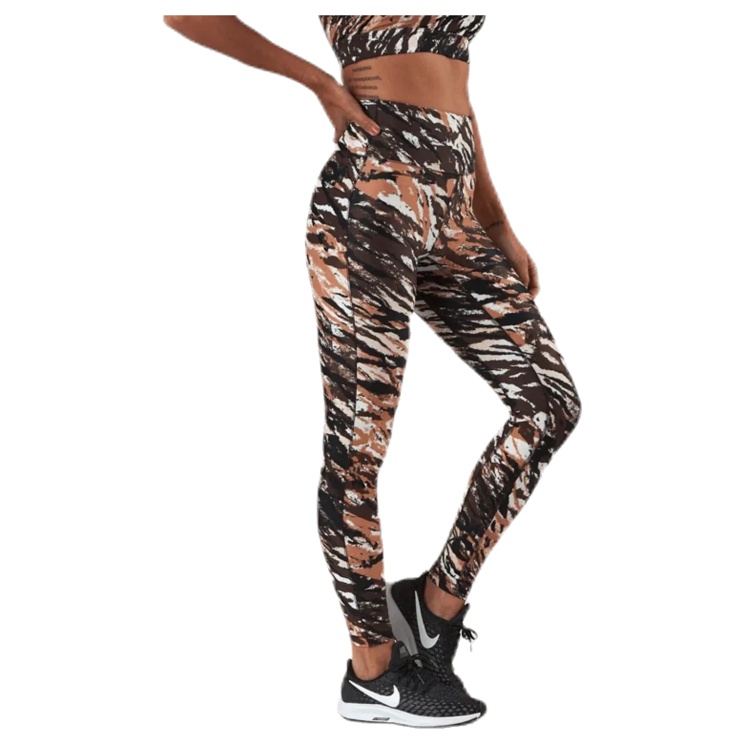 Better High Waist 7/8 Tights Black/Beige