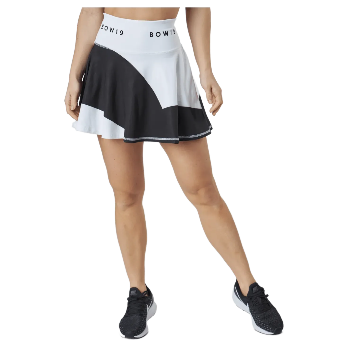 Bianca /print Skirt Big Stripe White/black
