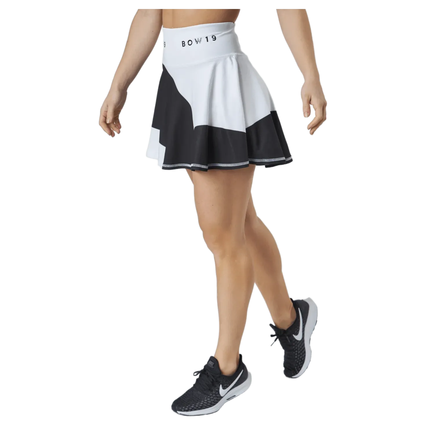 Bianca /print Skirt Big Stripe White/black