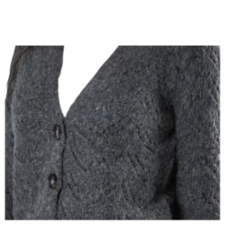 Bibi Ls Knit Cardigan Grey