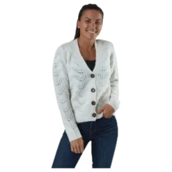 Bibi Ls Knit Cardigan White