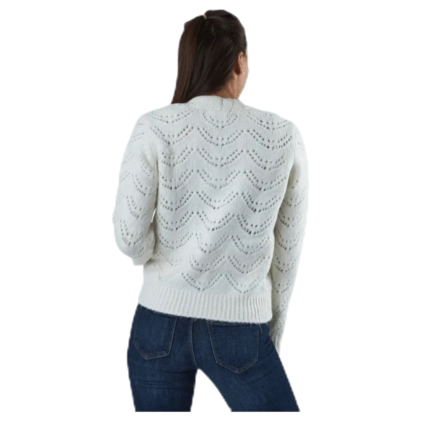 Bibi Ls Knit Cardigan White
