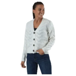 Bibi Ls Knit Cardigan White