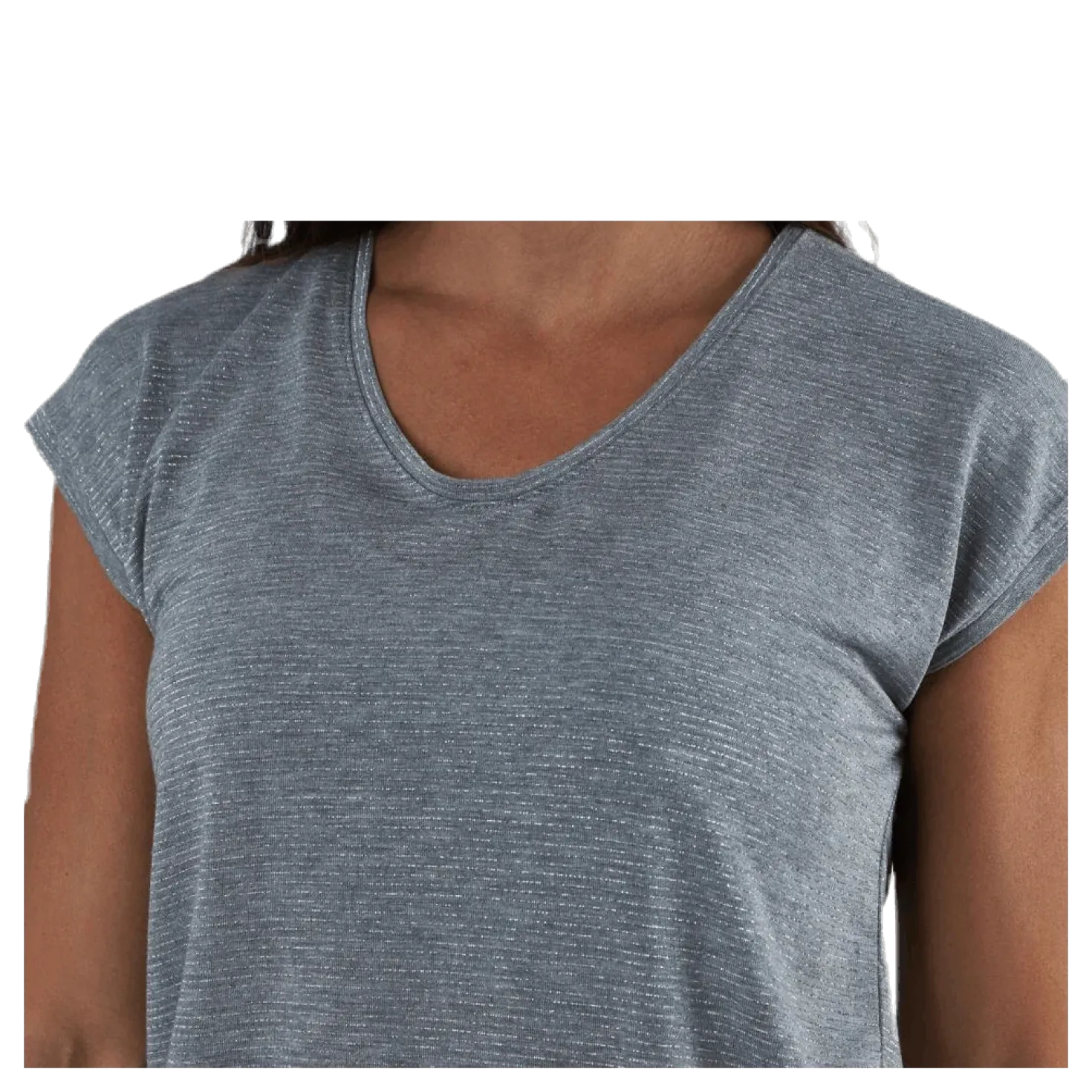 Billo Tee Lurex Stripes Grey