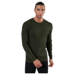 Blacamp Cable Knit Crew Neck Black