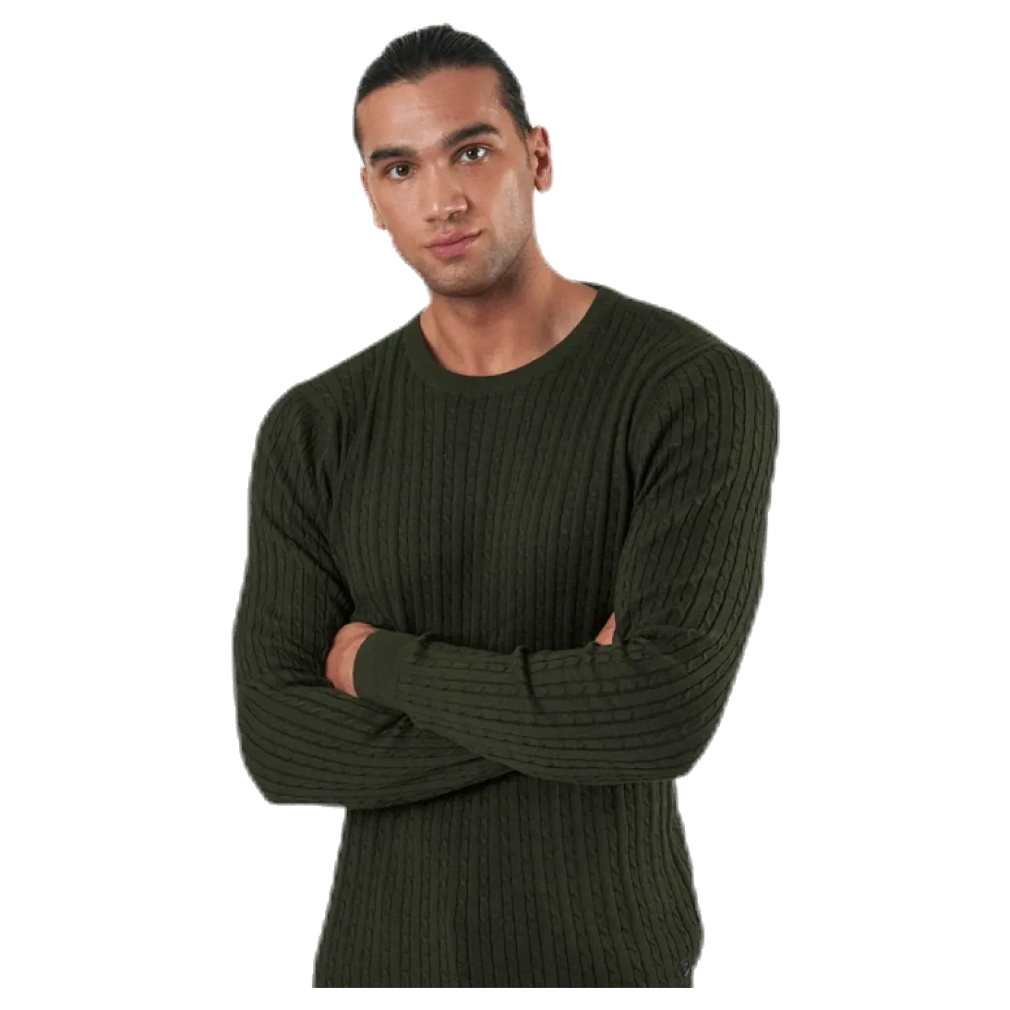 Blacamp Cable Knit Crew Neck Black