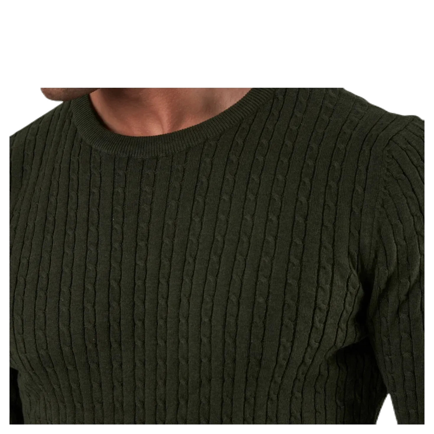 Blacamp Cable Knit Crew Neck Black