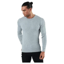 Blacamp Cable Knit Crew Neck Grey