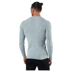 Blacamp Cable Knit Crew Neck Grey