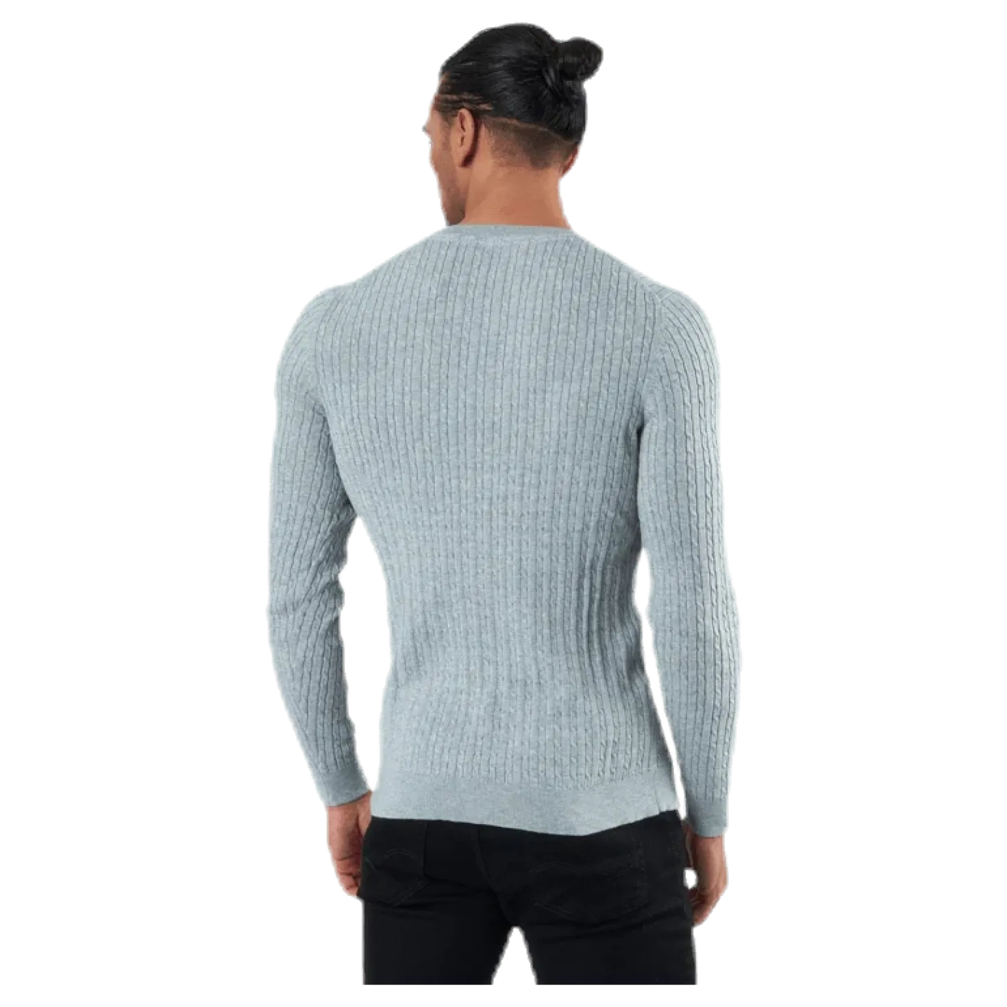 Blacamp Cable Knit Crew Neck Grey